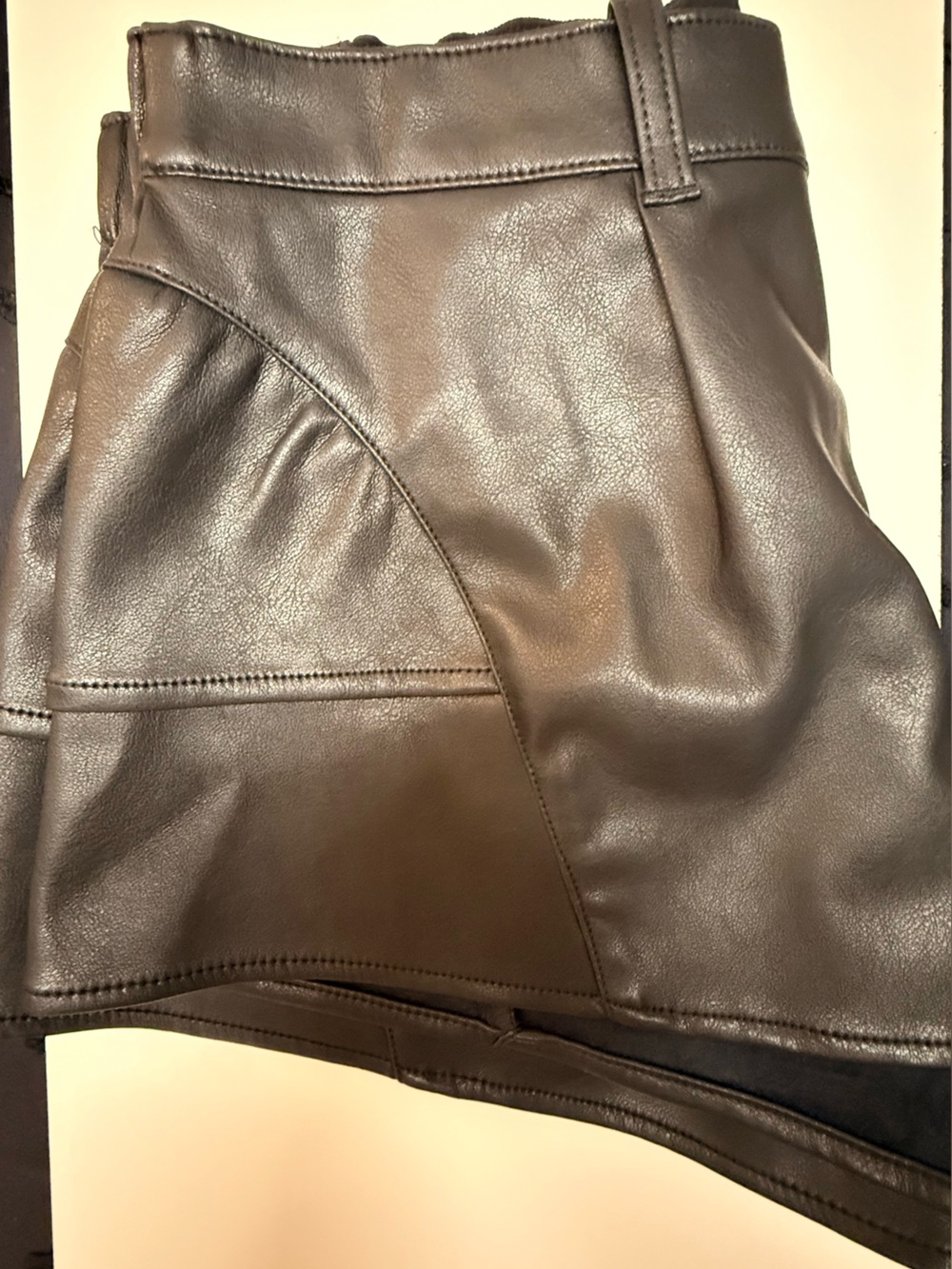 Free people faux leather shorts
